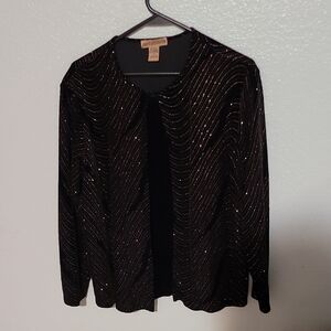 Black and Gold Beaded Cardigan